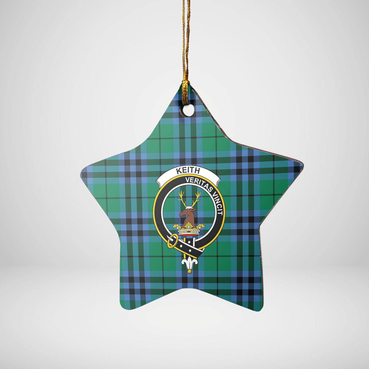 Clan Keith Ancient Tartan Crest Star Ceramic Ornament UI71 Keith Ancient Tartan Tartan Christmas   