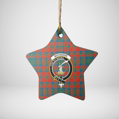 Clan Matheson Ancient Tartan Crest Star Ceramic Ornament EY75 Matheson Ancient Tartan Tartan Christmas   