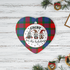 Clan Mar Tartan Tartan Crest Gnome Heart Ceramic Ornament SZ45 Mar Tartan Tartan Christmas   