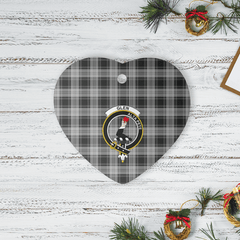Clan Glen Tartan Crest Heart Ceramic Ornament HH10 Glen Tartan Tartan Christmas   