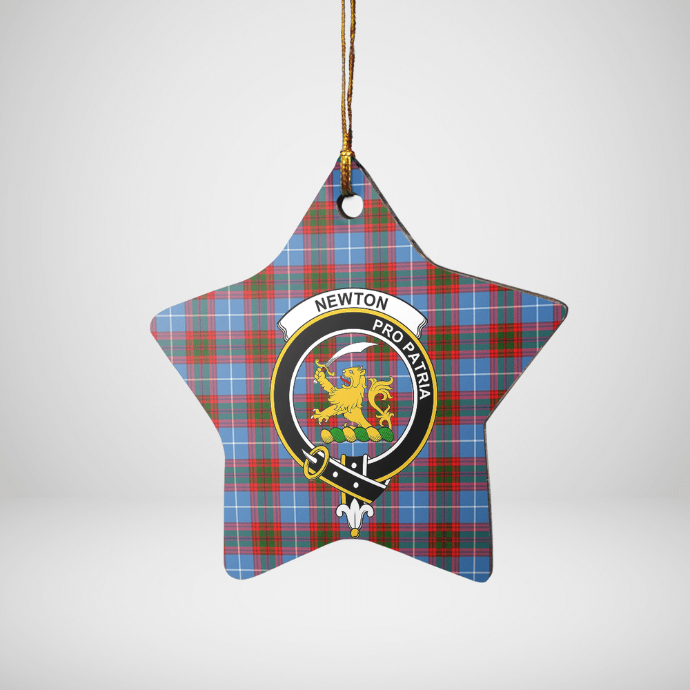 Clan Newton (Edingburg) Tartan Crest Star Ceramic Ornament XY80 Newton (Edingburg) Tartan Tartan Christmas   