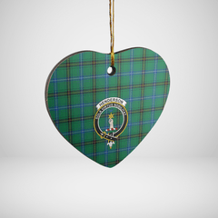 Clan Henderson Ancient Tartan Crest Heart Ceramic Ornament DG35 Henderson Ancient Tartan Tartan Christmas   