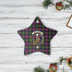 Clan MacLennan Tartan Crest Star Ceramic Ornament UO20 MacLennan Tartan Tartan Christmas   
