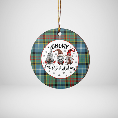 Clan Paisley District Tartan Tartan Crest Gnome Round Ceramic Ornament