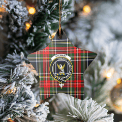 Clan Tartan Crest Star Ceramic Ornament EU22 Tartan Tartan Christmas   