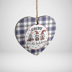Clan Hannay Tartan Tartan Crest Gnome Heart Ceramic Ornament SF42 Hannay Tartan Tartan Christmas   
