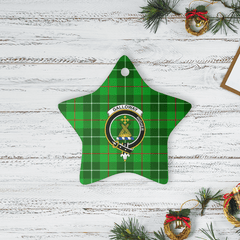 Clan Galloway District Tartan Crest Star Ceramic Ornament YX52 Galloway District Tartan Tartan Christmas   