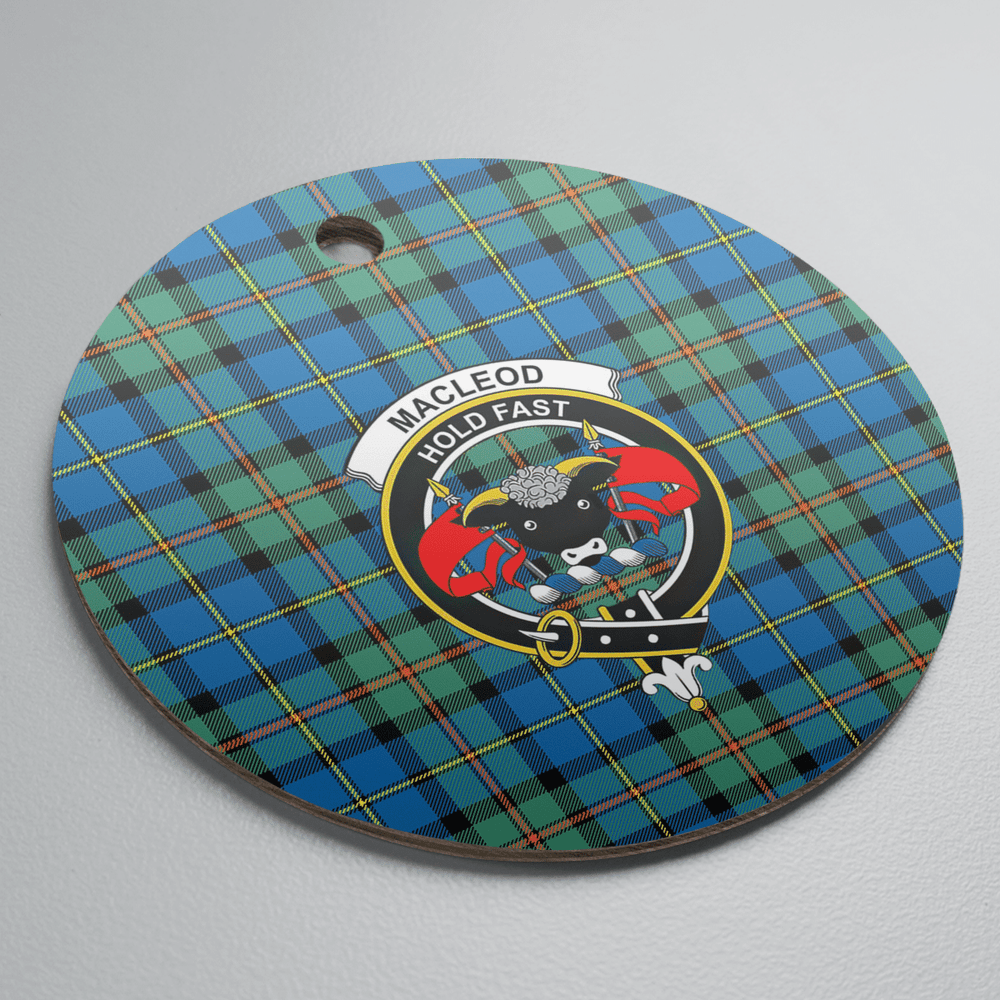Clan MacLeod of Harris Ancient Tartan Crest Round Ceramic Ornament OT50 MacLeod of Harris Ancient Tartan Tartan Christmas   