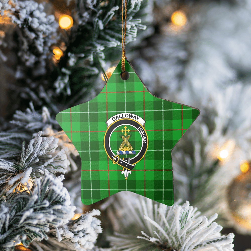 Clan Galloway District Tartan Crest Star Ceramic Ornament YX52 Galloway District Tartan Tartan Christmas   