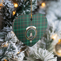 Clan Ross Hunting Modern Tartan Crest Heart Ceramic Ornament DG97 Ross Hunting Modern Tartan Tartan Christmas   