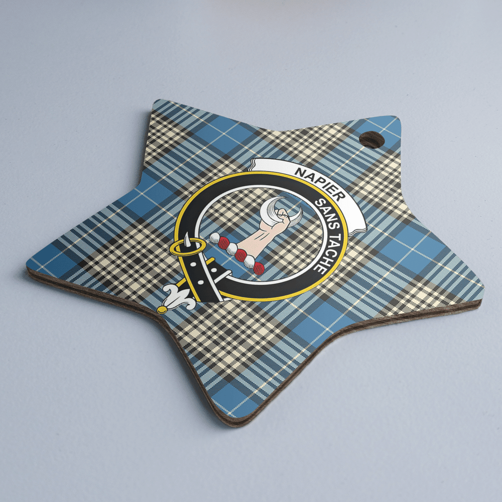 Clan Napier Ancient Tartan Crest Star Ceramic Ornament UU77 Napier Ancient Tartan Tartan Christmas   