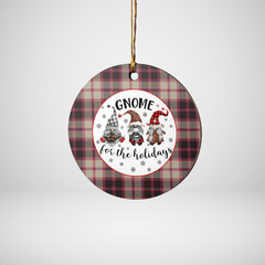 Clan MacPherson Hunting Ancient Tartan Tartan Crest Gnome Round Ceramic Ornament KS21 MacPherson Hunting Ancient Tartan Tartan Christmas   