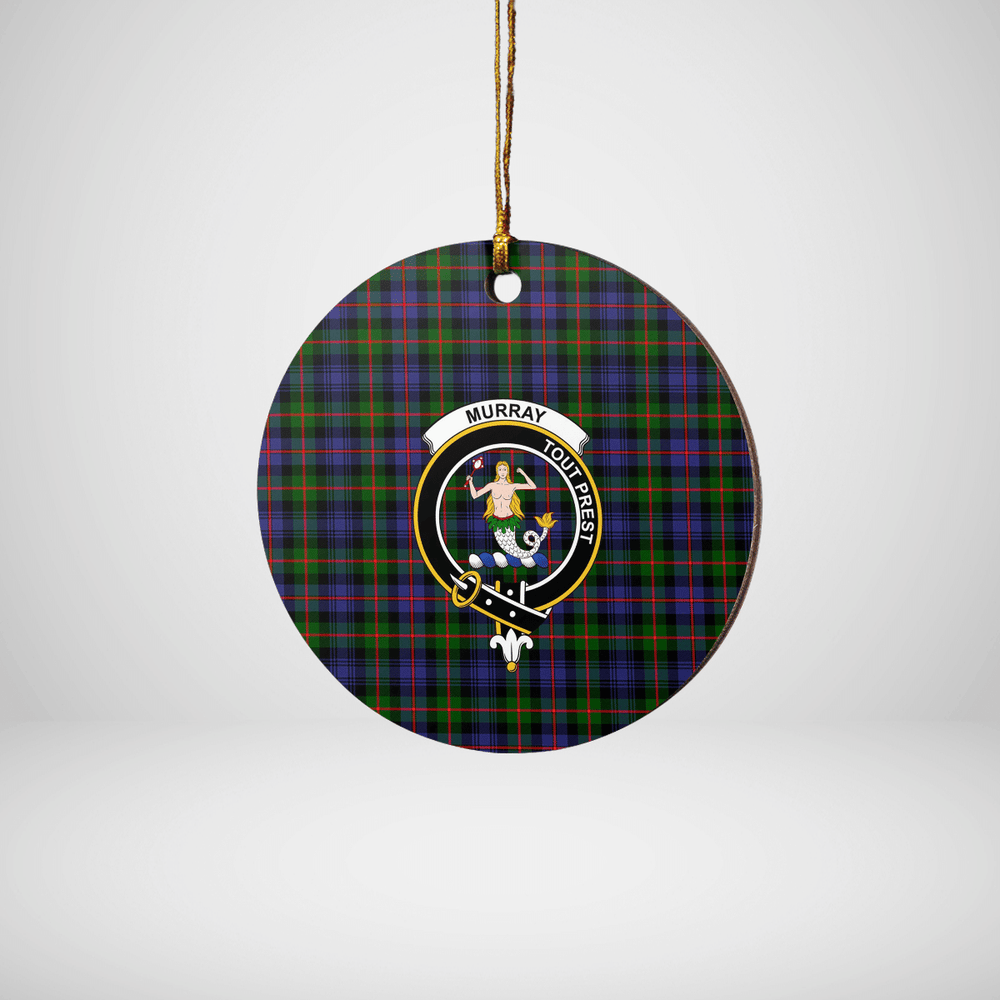 Clan Murray of Atholl Modern Tartan Crest Round Ceramic Ornament BS27 Murray of Atholl Modern Tartan Tartan Christmas   