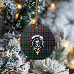 Clan Murray of Atholl Modern Tartan Crest Round Ceramic Ornament BS27 Murray of Atholl Modern Tartan Tartan Christmas   