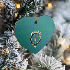 Clan Montgomery Ancient Tartan Crest Heart Ceramic Ornament ZW85 Montgomery Ancient Tartan Tartan Christmas   