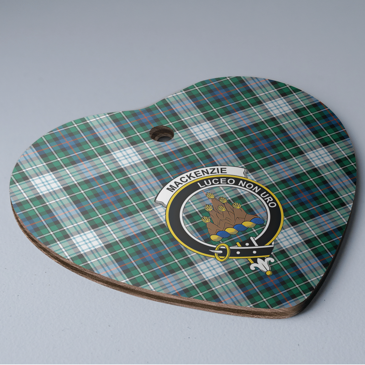 Clan MacKenzie Dress Ancient Tartan Crest Heart Ceramic Ornament LP94 MacKenzie Dress Ancient Tartan Tartan Christmas   