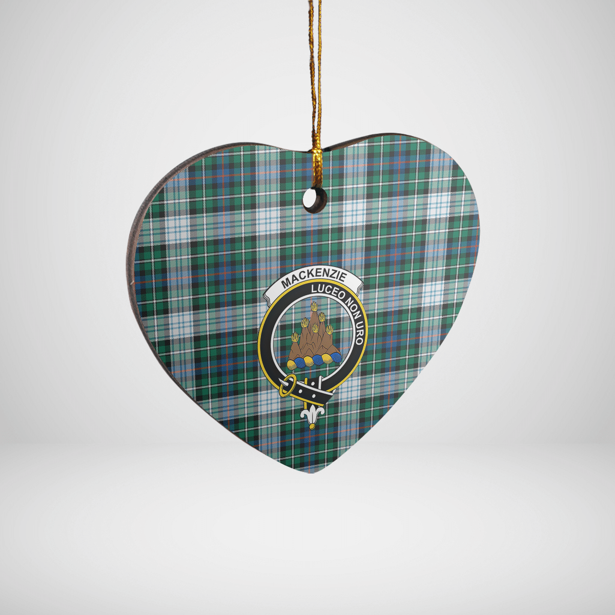 Clan MacKenzie Dress Ancient Tartan Crest Heart Ceramic Ornament LP94 MacKenzie Dress Ancient Tartan Tartan Christmas   