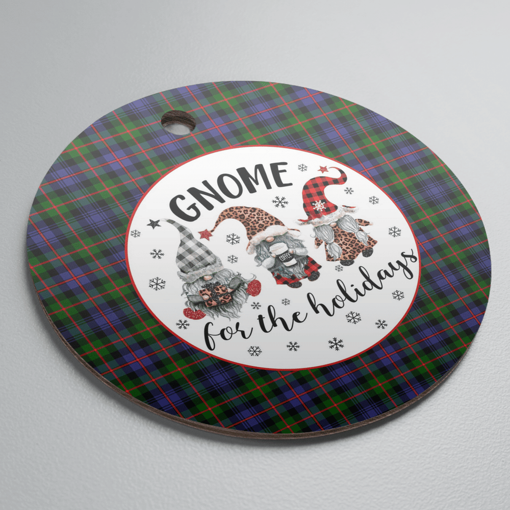 Clan Murray of Atholl Modern Tartan Tartan Crest Gnome Round Ceramic Ornament SB69 Murray of Atholl Modern Tartan Tartan Christmas   