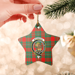 Clan MacGregor Ancient Tartan Crest Star Ceramic Ornament TY18 MacGregor Ancient Tartan Tartan Christmas   