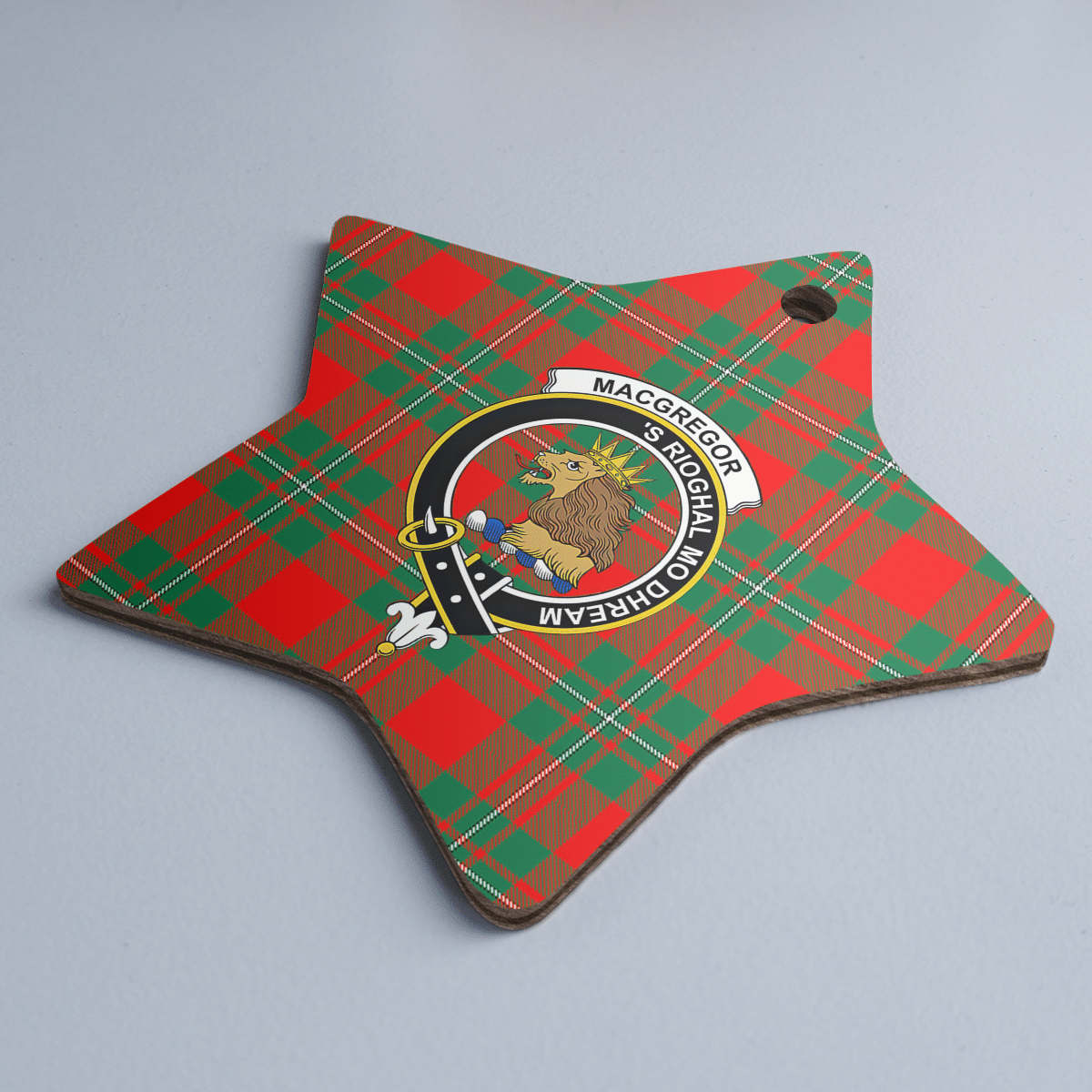 Clan MacGregor Ancient Tartan Crest Star Ceramic Ornament TY18 MacGregor Ancient Tartan Tartan Christmas   