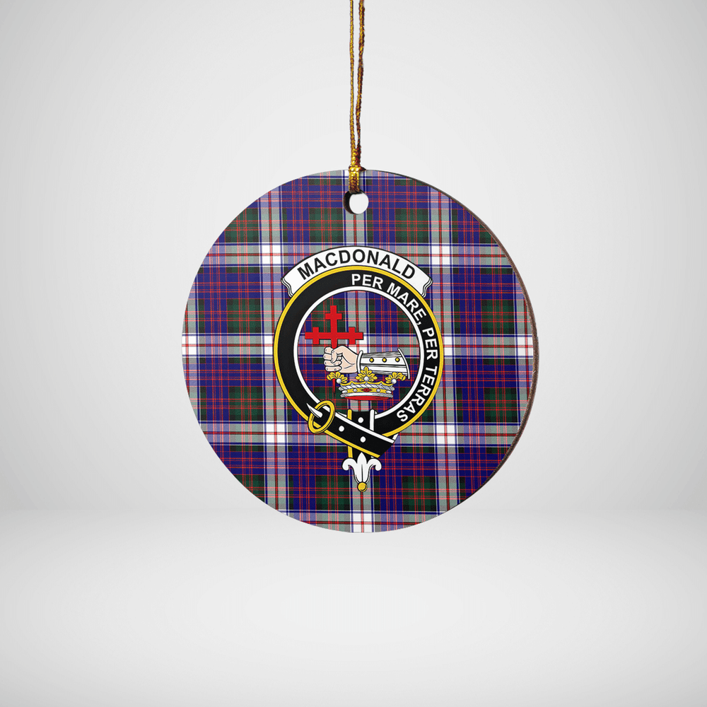Clan MacDonald Dress Modern Tartan Crest Round Ceramic Ornament KO53 MacDonald Dress Modern Tartan Tartan Christmas   