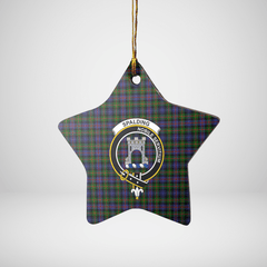 Clan Spalding Murray of Atholl Modern Tartan Crest Star Ceramic Ornament VG27 Spalding Murray of Atholl Modern Tartan Tartan Christmas   