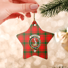 Clan MacQuarrie Modern Tartan Crest Star Ceramic Ornament KK36 MacQuarrie Modern Tartan Tartan Christmas   