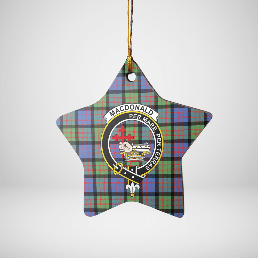Clan MacDonald Ancient Tartan Crest Star Ceramic Ornament FI27 MacDonald Ancient Tartan Tartan Christmas   