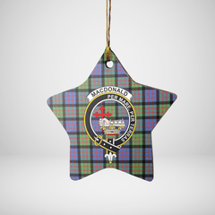 Clan MacDonald Ancient Tartan Crest Star Ceramic Ornament FI27 MacDonald Ancient Tartan Tartan Christmas   