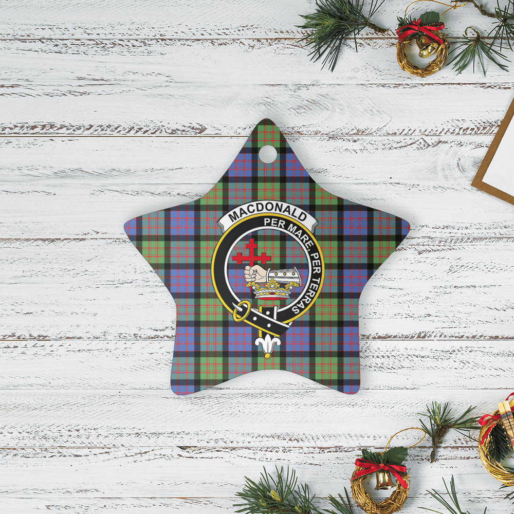 Clan MacDonald Ancient Tartan Crest Star Ceramic Ornament FI27 MacDonald Ancient Tartan Tartan Christmas   