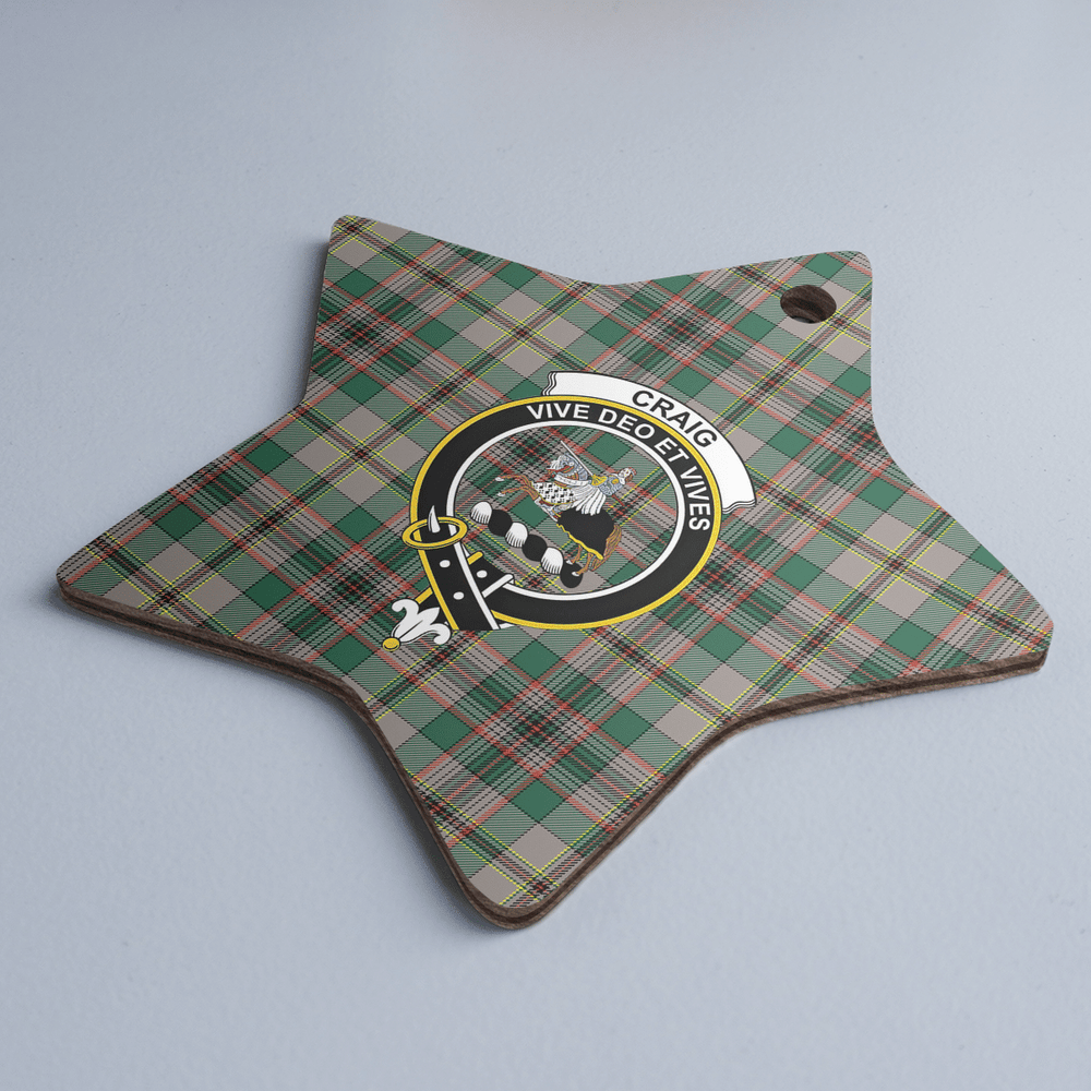 Clan Craig Ancient Tartan Crest Star Ceramic Ornament OW59 Craig Ancient Tartan Tartan Christmas   