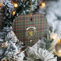 Clan Cumming Hunting Ancient Tartan Crest Heart Ceramic Ornament HV47 Cumming Hunting Ancient Tartan Tartan Christmas   