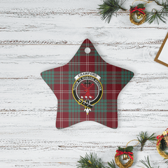 Clan Crawford Modern Tartan Crest Star Ceramic Ornament PD97 Crawford Modern Tartan Tartan Christmas   