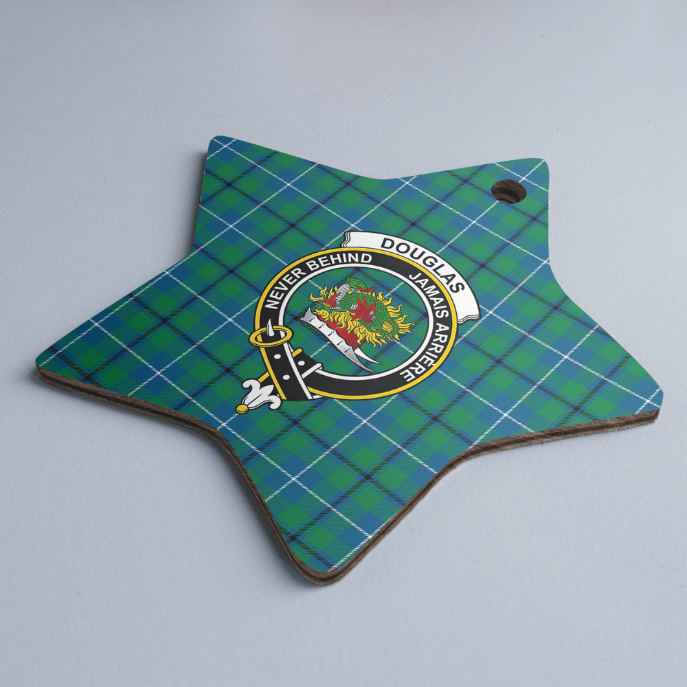 Clan Douglas Ancient Tartan Crest Star Ceramic Ornament QZ25 Douglas Ancient Tartan Tartan Christmas   