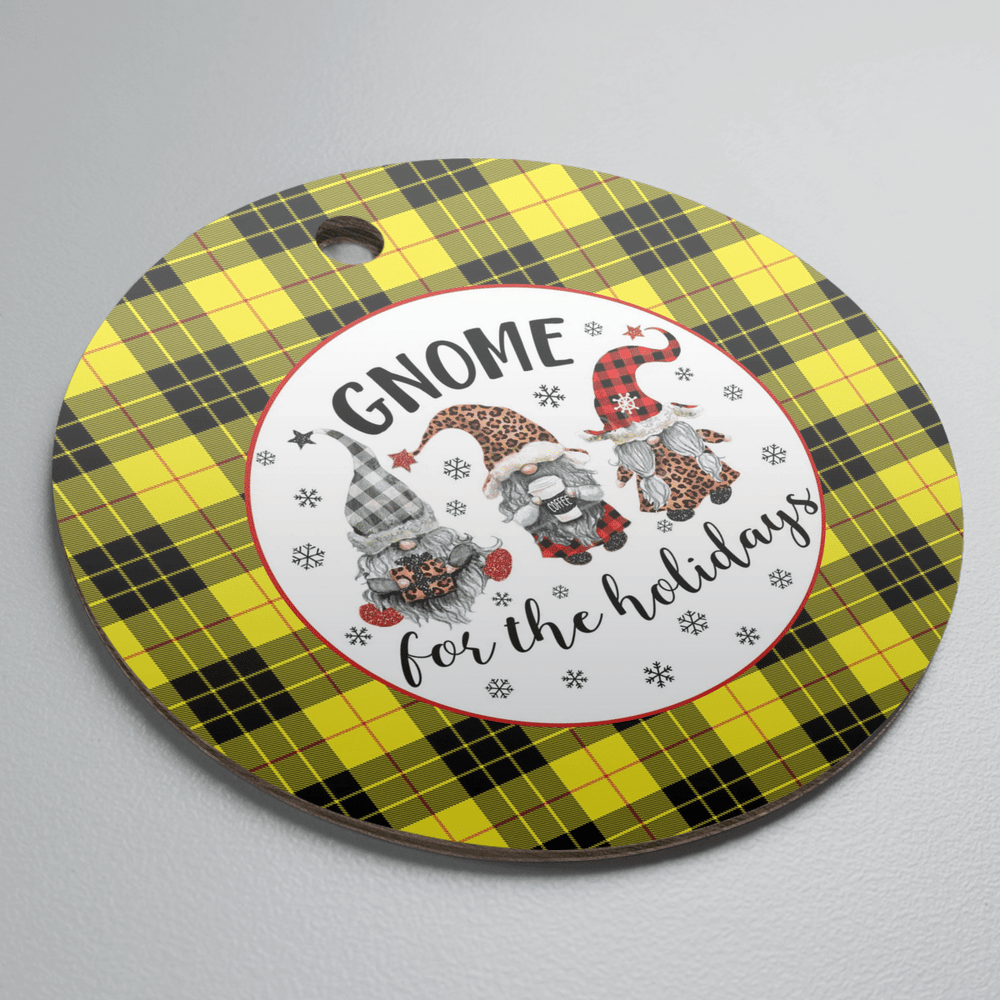 Clan MacLeod of Lewis Modern Tartan Tartan Crest Gnome Round Ceramic Ornament CJ91 MacLeod of Lewis Modern Tartan Tartan Christmas   