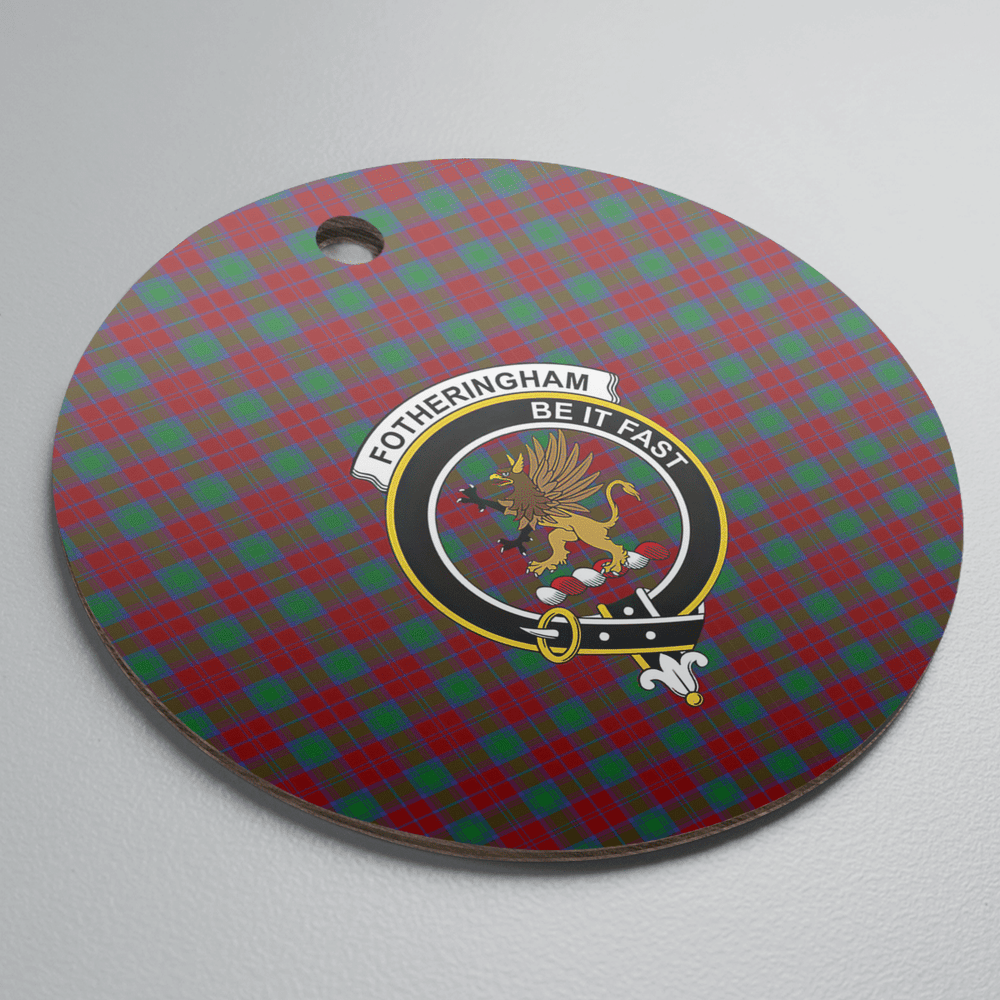 Clan Fotheringham Tartan Crest Round Ceramic Ornament VE38 Fotheringham Tartan Tartan Christmas   