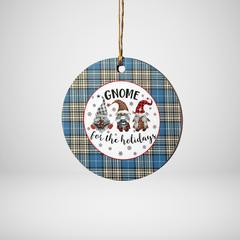 Clan Napier Ancient Tartan Tartan Crest Gnome Round Ceramic Ornament GO45 Napier Ancient Tartan Tartan Christmas   