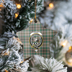 Clan Craig Ancient Tartan Crest Star Ceramic Ornament OW59 Craig Ancient Tartan Tartan Christmas   