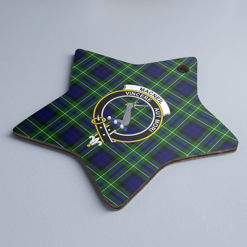 Clan MacNeil (of Colonsay) Tartan Crest Star Ceramic Ornament RB60 MacNeil (of Colonsay) Tartan Tartan Christmas   