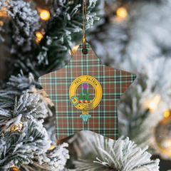 Clan Thomson Hunting Modern Tartan Crest Star Ceramic Ornament MG81 Thomson Hunting Modern Tartan Tartan Christmas   