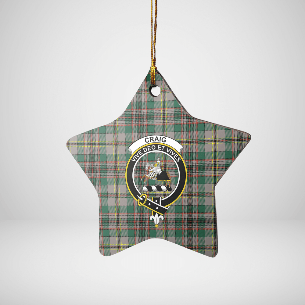 Clan Craig Ancient Tartan Crest Star Ceramic Ornament OW59 Craig Ancient Tartan Tartan Christmas   