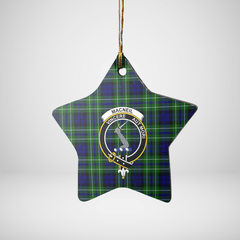 Clan MacNeil (of Colonsay) Tartan Crest Star Ceramic Ornament RB60 MacNeil (of Colonsay) Tartan Tartan Christmas   