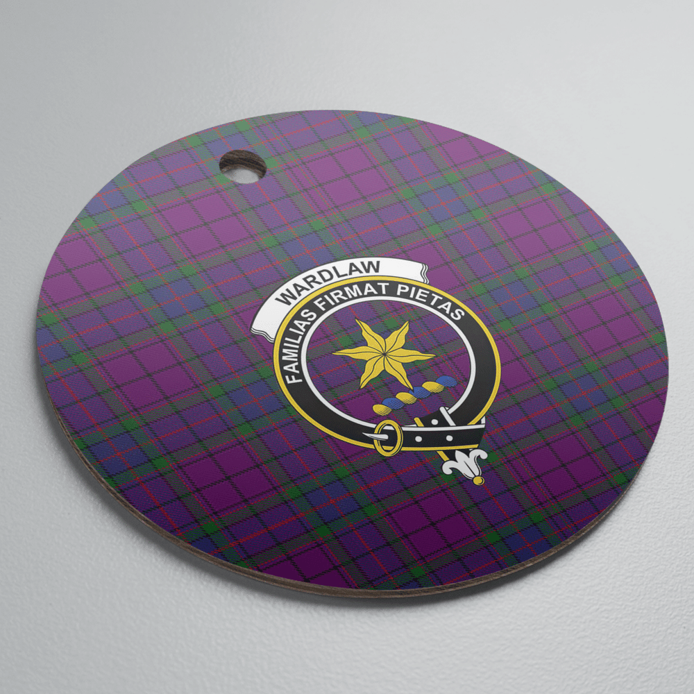 Clan Wardlaw Tartan Crest Round Ceramic Ornament SE71 Wardlaw Tartan Tartan Christmas   