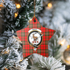 Clan Scott Modern Tartan Crest Star Ceramic Ornament ND59 Scott Modern Tartan Tartan Christmas   