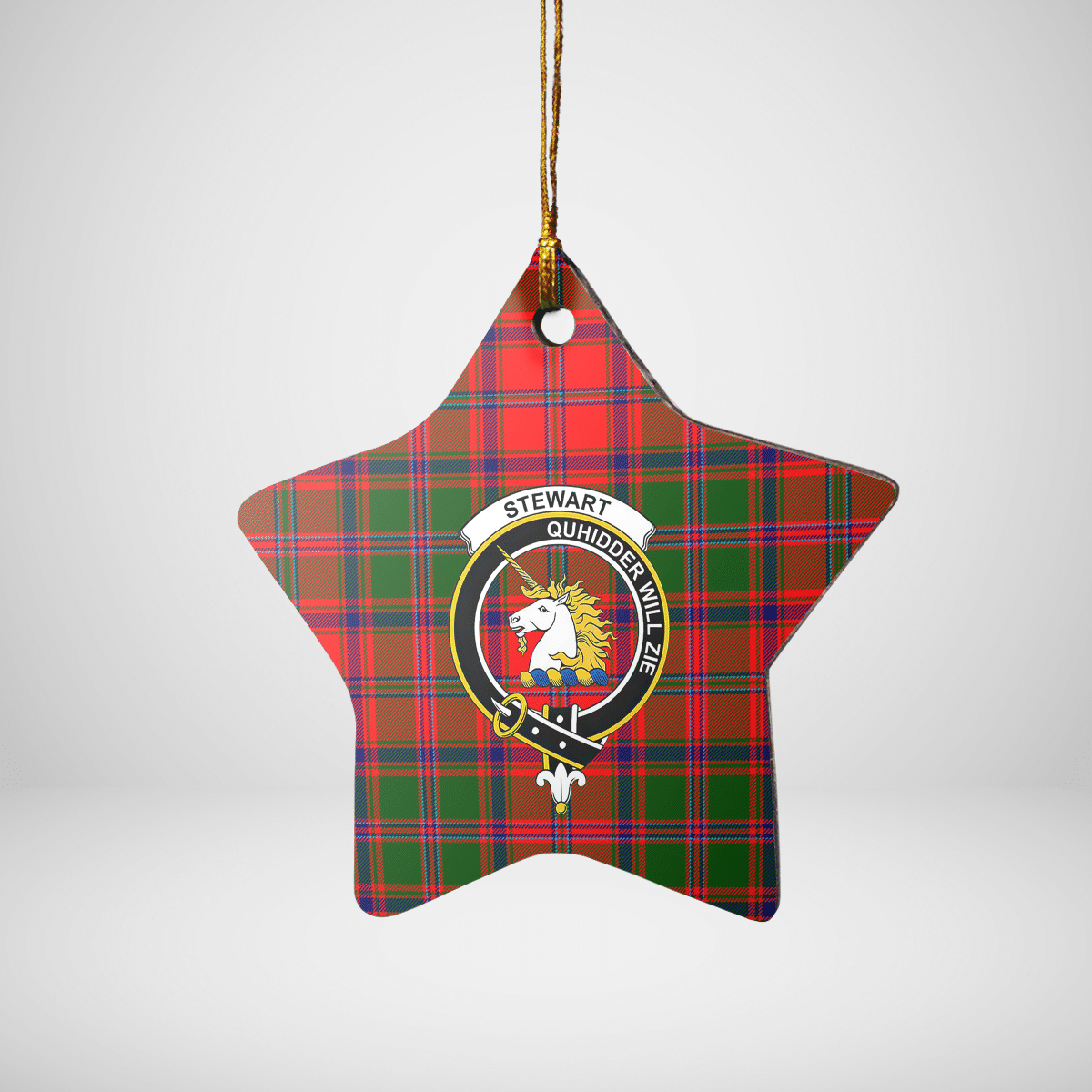 Clan Stewart of Appin Modern Tartan Crest Star Ceramic Ornament PM17 Stewart of Appin Modern Tartan Tartan Christmas   