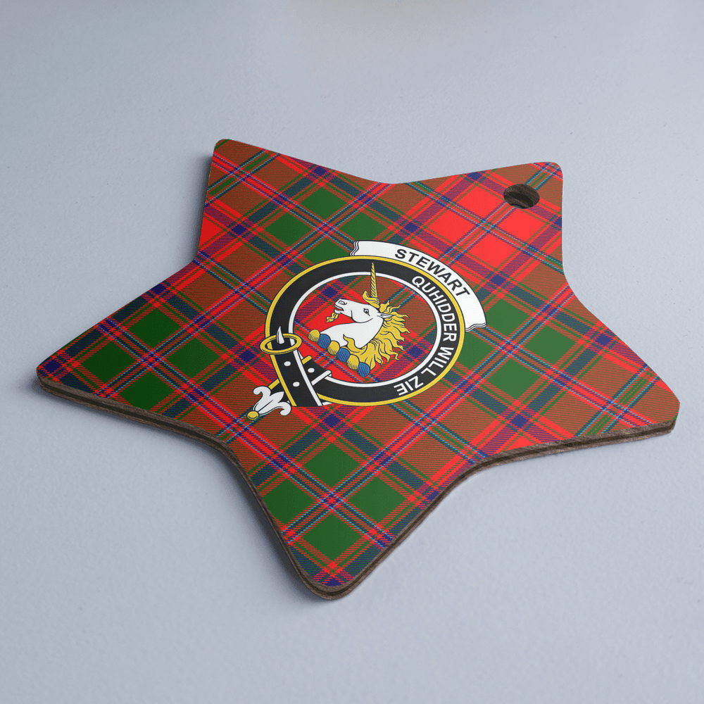 Clan Stewart of Appin Modern Tartan Crest Star Ceramic Ornament PM17 Stewart of Appin Modern Tartan Tartan Christmas   
