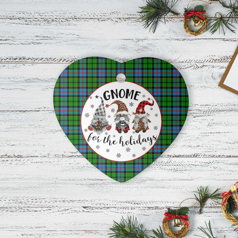 Clan Forsyth Tartan Tartan Crest Gnome Heart Ceramic Ornament OE92 Forsyth Tartan Tartan Christmas   