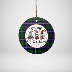 Clan Russell Modern Tartan Tartan Crest Gnome Round Ceramic Ornament UU99 Russell Modern Tartan Tartan Christmas   