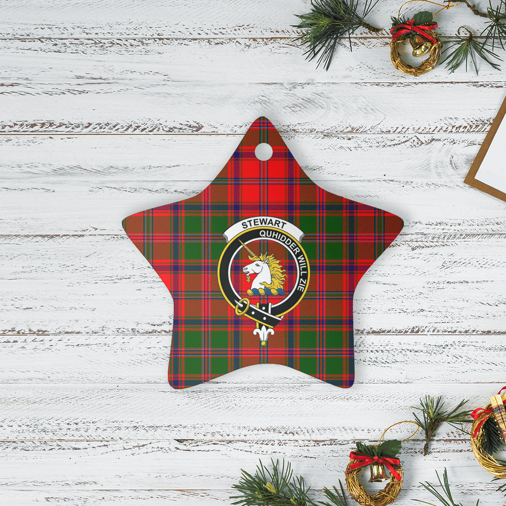 Clan Stewart of Appin Modern Tartan Crest Star Ceramic Ornament PM17 Stewart of Appin Modern Tartan Tartan Christmas   
