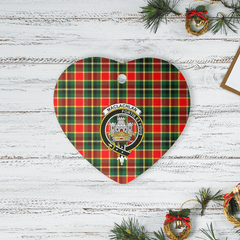 Clan MacLachlan Hunting Modern Tartan Crest Heart Ceramic Ornament QT39 MacLachlan Hunting Modern Tartan Tartan Christmas   